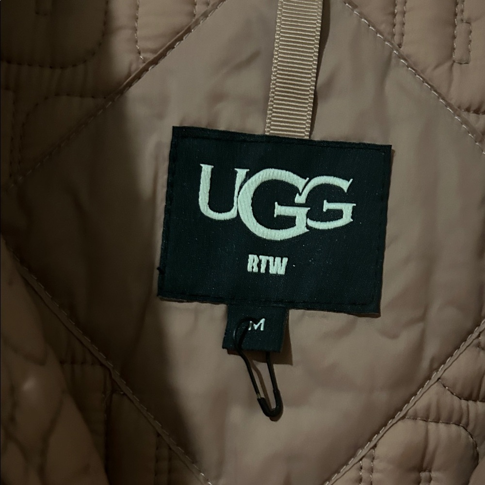 UGG Mauve pink  and Caramel Sherpa Jacket Sz M - Picture 2 of 6